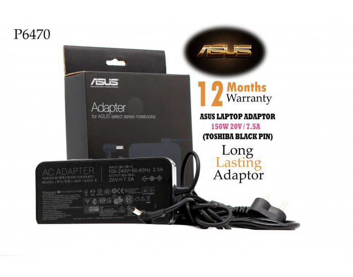 ASUS LAPTOP ADAPTOR 150W 20V / 7.5A (TOSHIBA BLACK PIN)